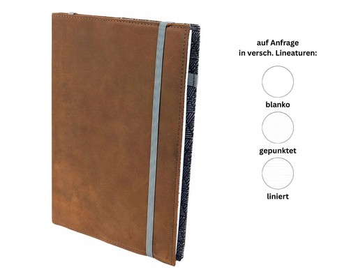 Notizbuch din leder braun - notizbuch, a5