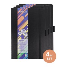 Notizbuch DIN A4 kariert 4-er