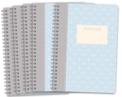 Set notizbuch spiralheft - 5-er,