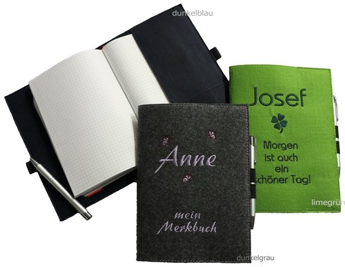 Filz notizbuch mit - filz-notizbuch, din