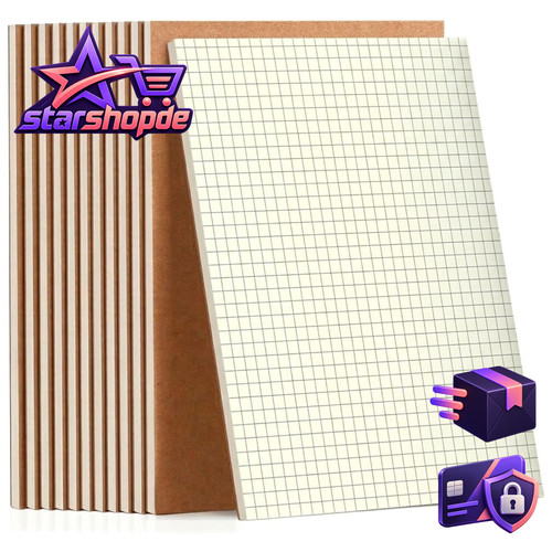 Notizbuch kariert 10er set - a5,